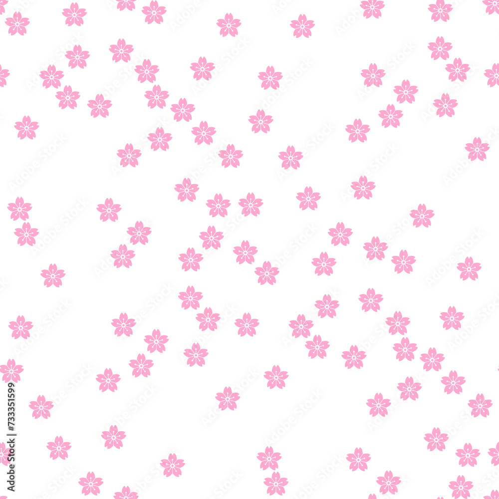 背景パターン素材　桜のシンボル（B_6_2）
