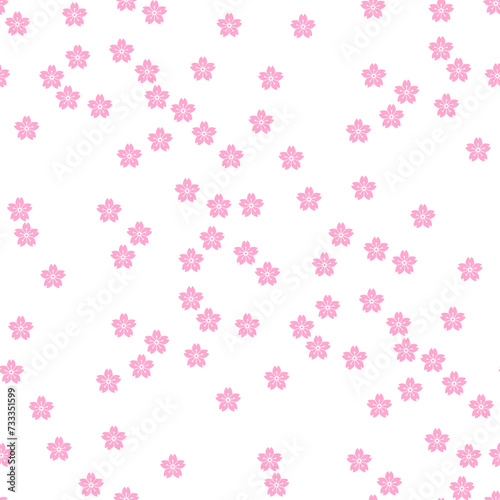 背景パターン素材 桜のシンボル（B_6_2） 