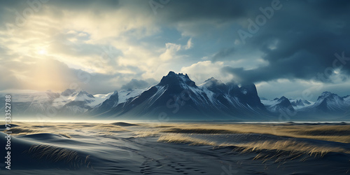 Mountain with cloud snow © Graphicsstudio 5