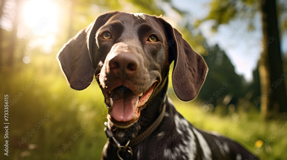 German Shorthaired Pointer in the field German Shorthaired Pointer in the field