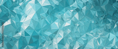 Background made of low poly crystals with a light blue color The design pattern features polygons and the overall illustration has a low polygon style