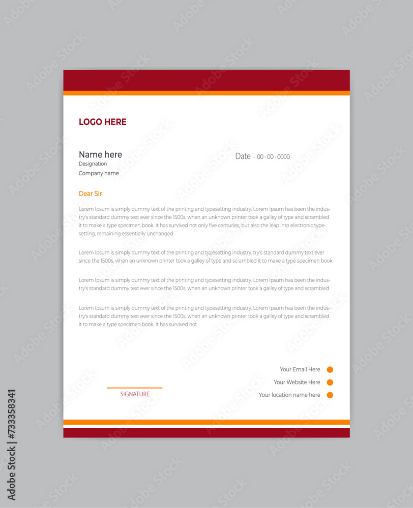 simple and clean letterhead design for business agency. simple and clean letterhead design for business agency.