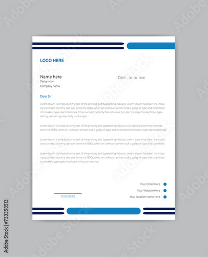 simple and clean letterhead design for business agency.