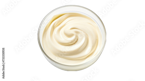 Mayonnaise swril in a bowl png