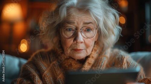 Senior Woman with Glasses Looking Surprised