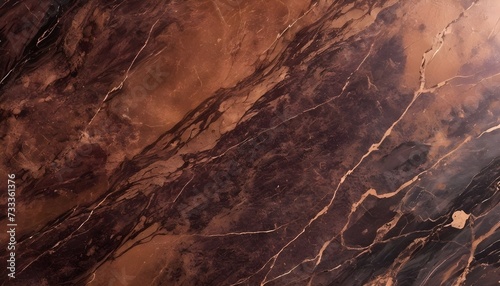 Brown  marble texture with bronze veins photo