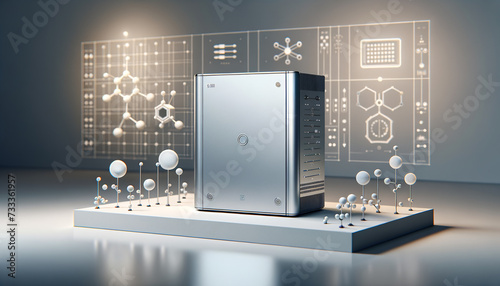 Minimalist and sleek solid oxide fuel cell showcasing cutting-edge technology.