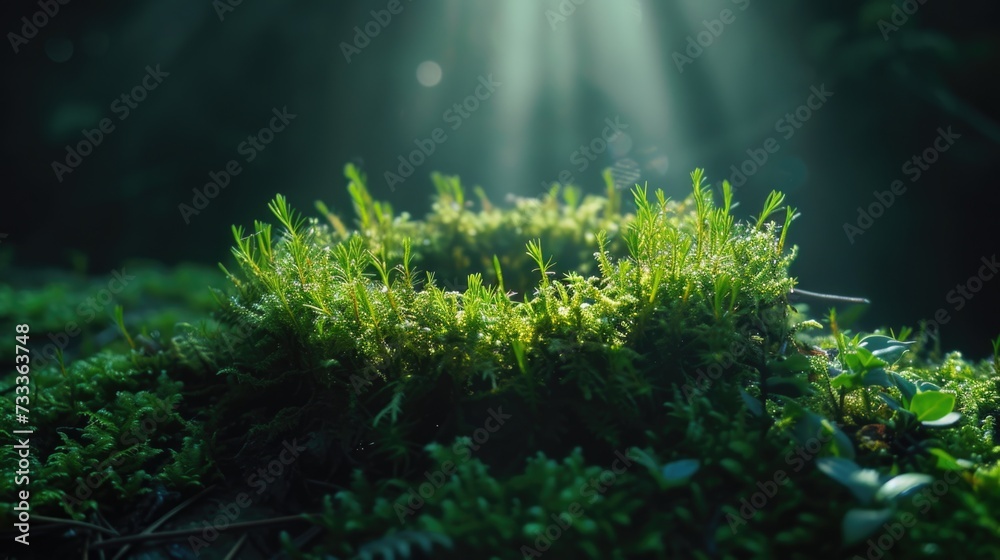 Moss covered ground up close. Perfect for nature and environmental themes Moss covered ground up close. Perfect for nature and environmental themes
