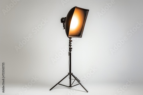 A photo studio setup with a tripod light. Perfect for professional photographers and photography enthusiasts.