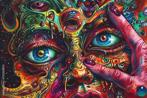 Psychedelic Trippy Painting Wallpaper