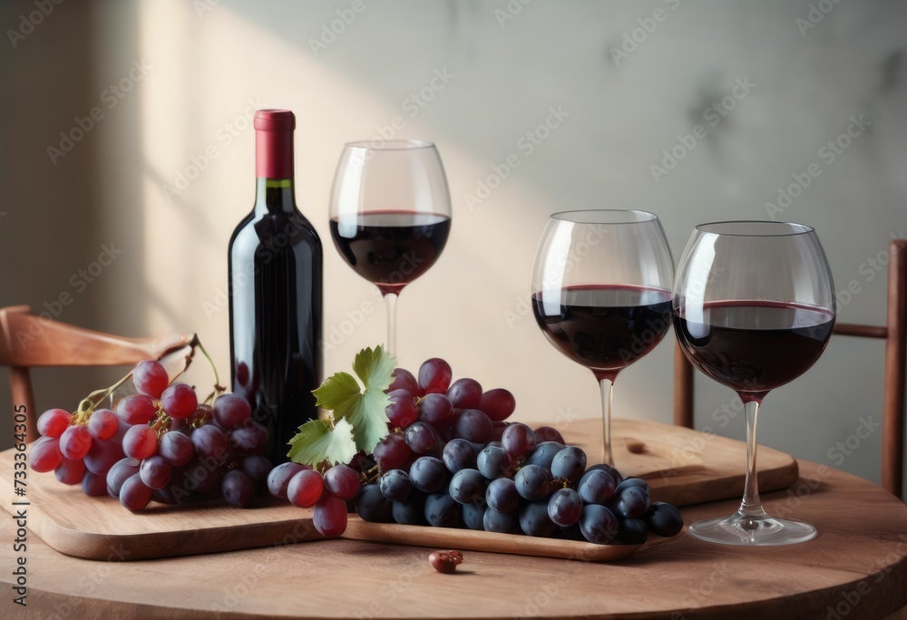 Obraz premium Wine and Grapes: A Taste of Elegance