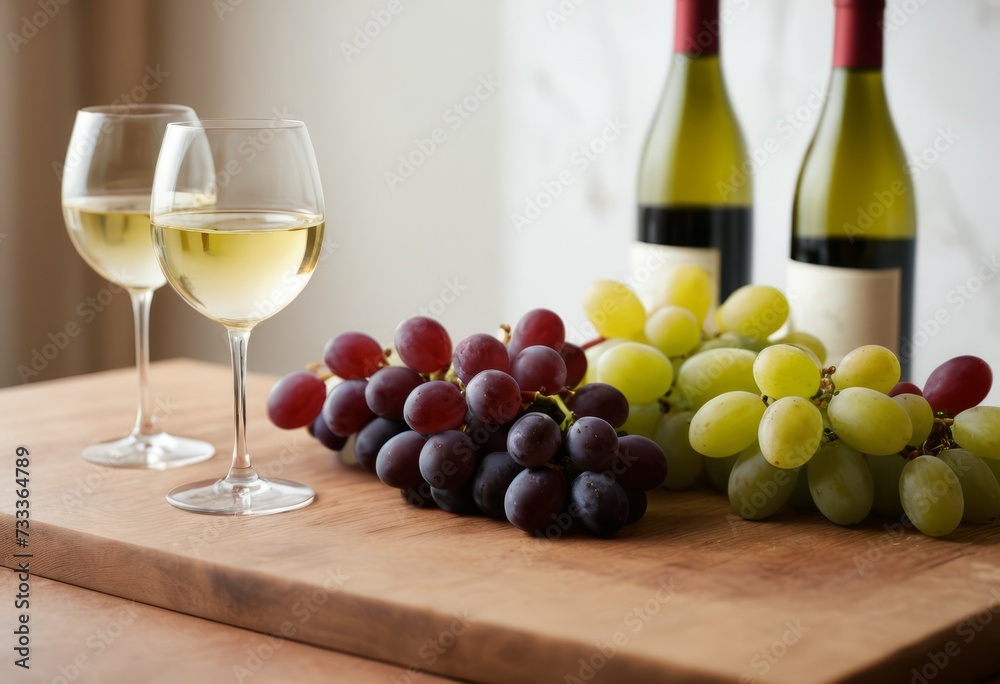 Fototapeta premium Wine and Grapes: A Taste of Elegance