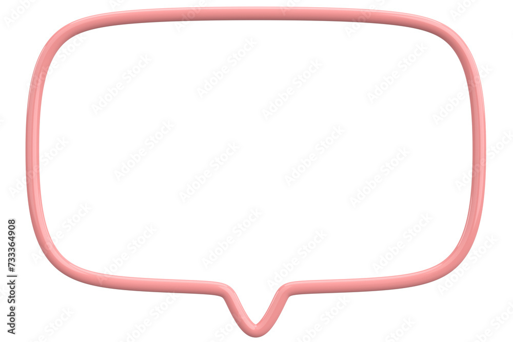 Speech Bubble. Text Box. 3D Illustration. Speech Bubble. Text Box. 3D Illustration.