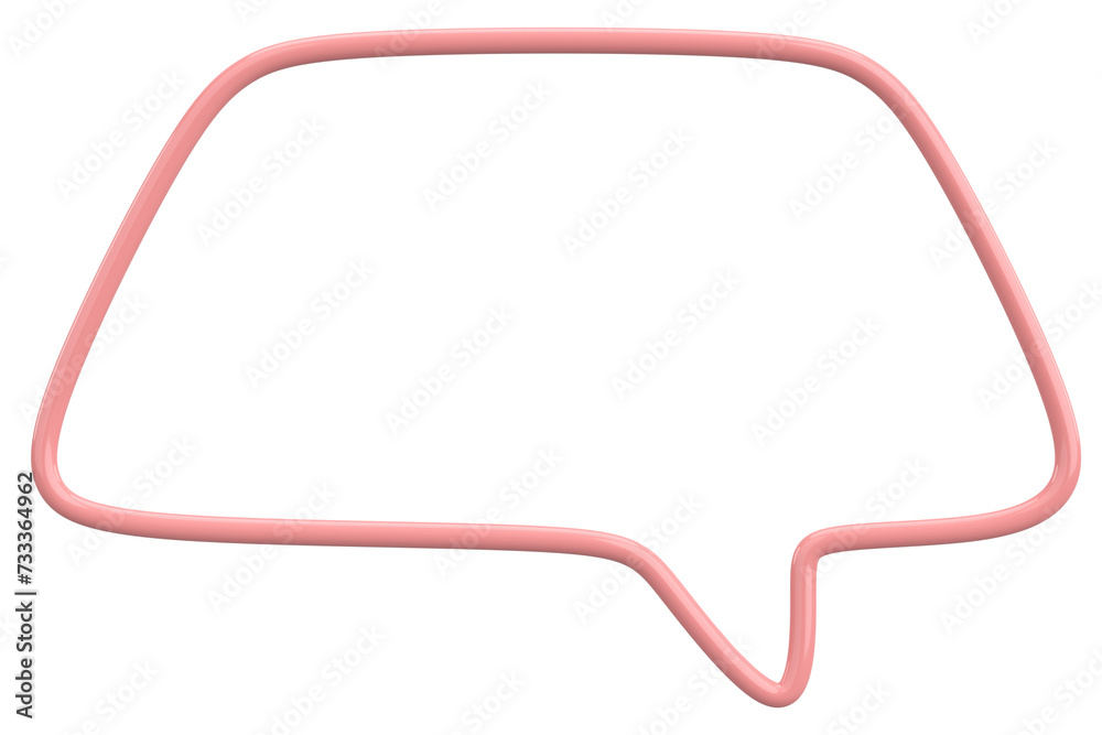 Speech Bubble. Text Box. 3D Illustration. Speech Bubble. Text Box. 3D Illustration.