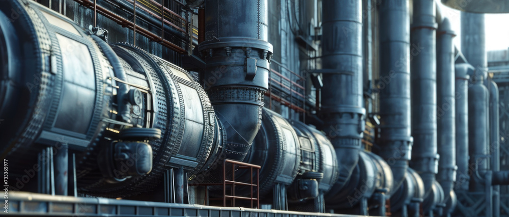 A collection of pipes placed closely together. Suitable for industrial and construction themes