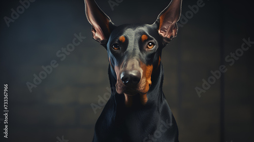 Portrait of a doberman