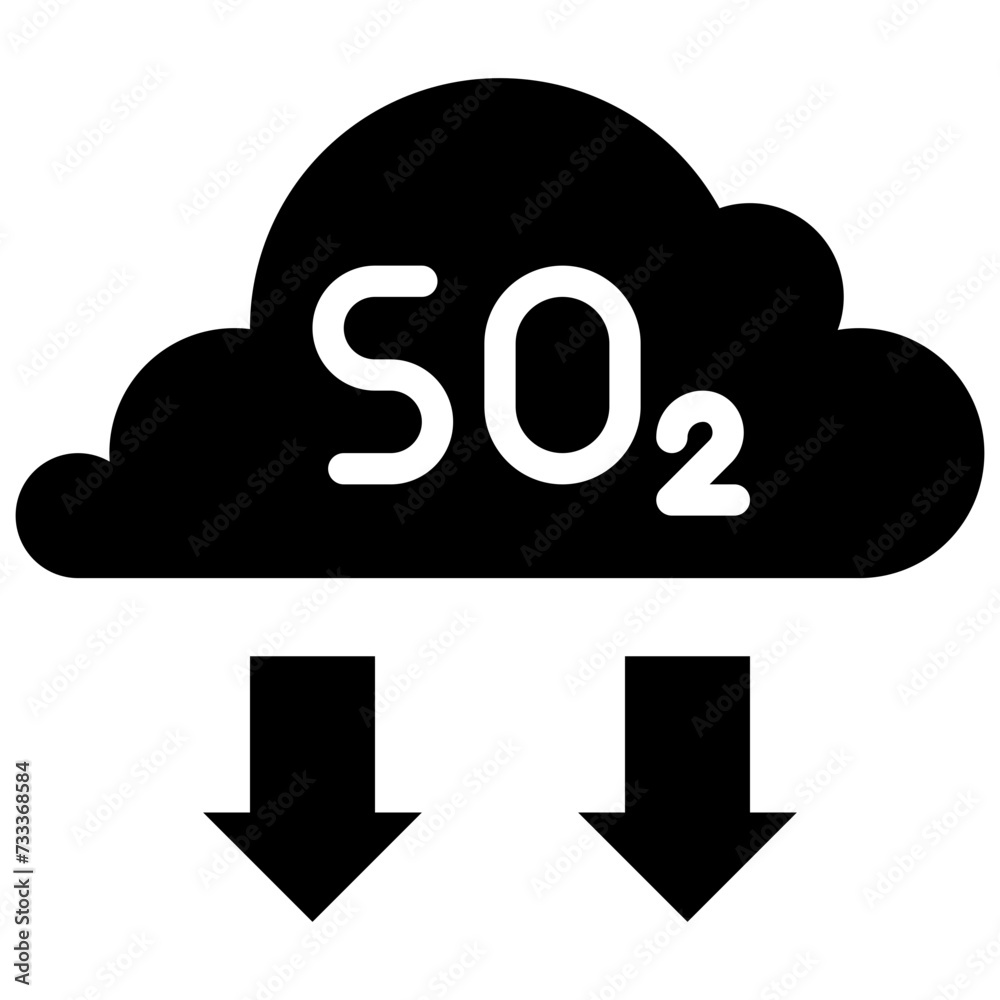 reduce so2 sulfer dioxide glyph style icons reduce so2 sulfer dioxide glyph style icons