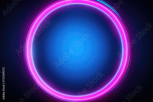 Neon pink and blue textured round circle background, A futuristic background with a composition of circle gradient shapes. Ai generated