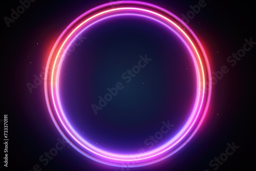 Neon pink and blue textured round circle background, A futuristic background with a composition of circle gradient shapes. Ai generated