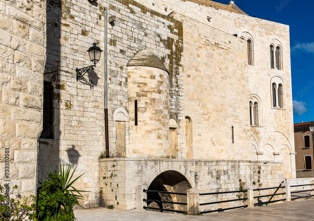 Basilica of St. Nicholas from Venezia steet, Bari Old Town, Puglia region, southern Italy, Europe