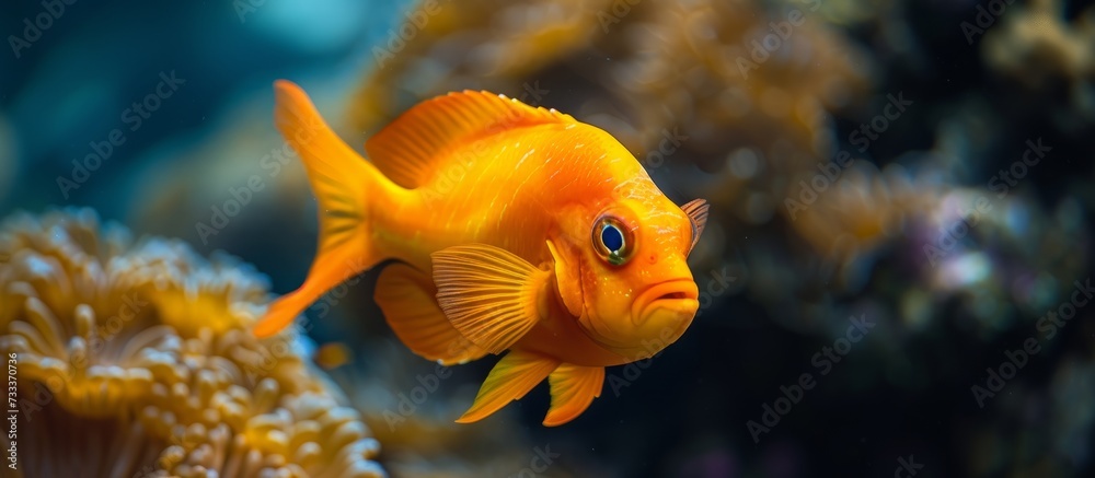 Φωτογραφία Vibrant Juvenile Garibaldi Off Catalina Island, California: A Sight of Juvenile