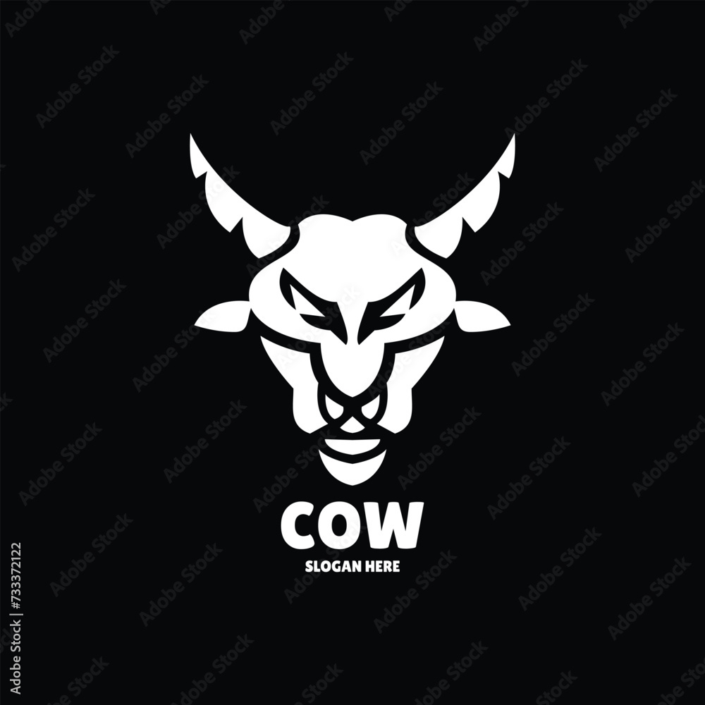 cow silhouette logo design illustration cow silhouette logo design illustration