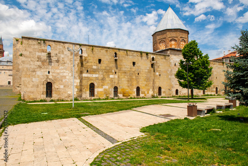 Cifte Minareli Medrese (Double Minaret Thelogical Schools). The structure is located at the city center. The structure has the biggest portal among the other theological schools in Anatolia. Sivas .