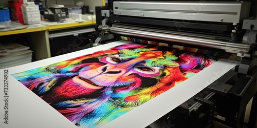 Full color printer. Generative AI