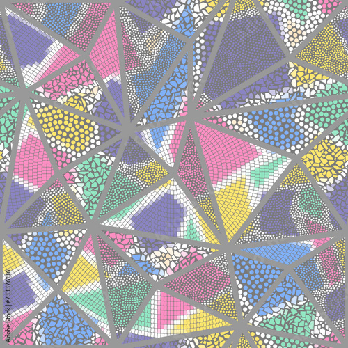 Vector seamlesstile mosaic pattern. Ceramic tiles background. Vector pattern