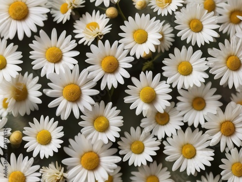 White daisies on a dark background  close-up.