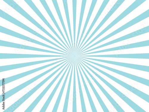 Blue and white sunburst light background with sun yellow ray. with blank copy space