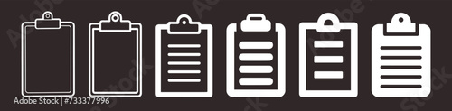 Check list vector icon. Checklist on the clipboard line icon with checkmarks, checklist, document