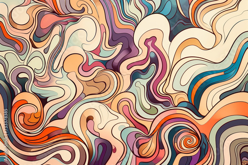 Abstract colorful background. Seamless pattern with waves. 
