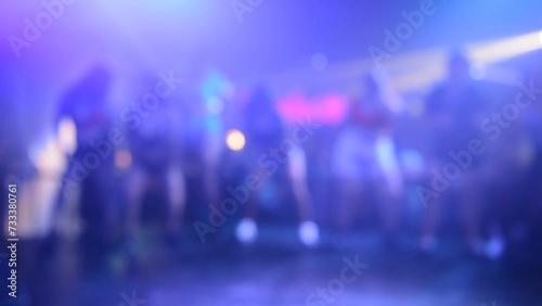 background of intentionally blurred girls dancing twerking, reggaeton, funky and perreo. Horizontal video. Urban dance concept. photo