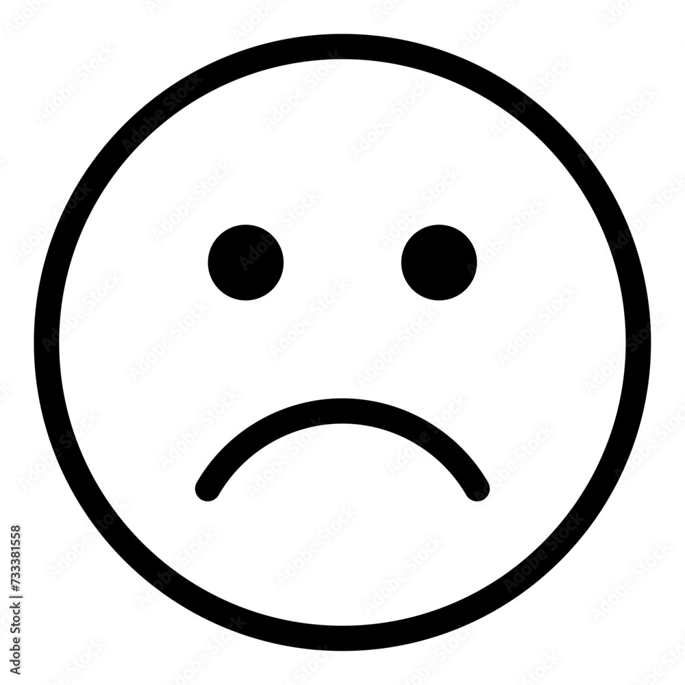 Fototapeta premium Sad emoticon. Design can use for web and mobile app. Vector illustration