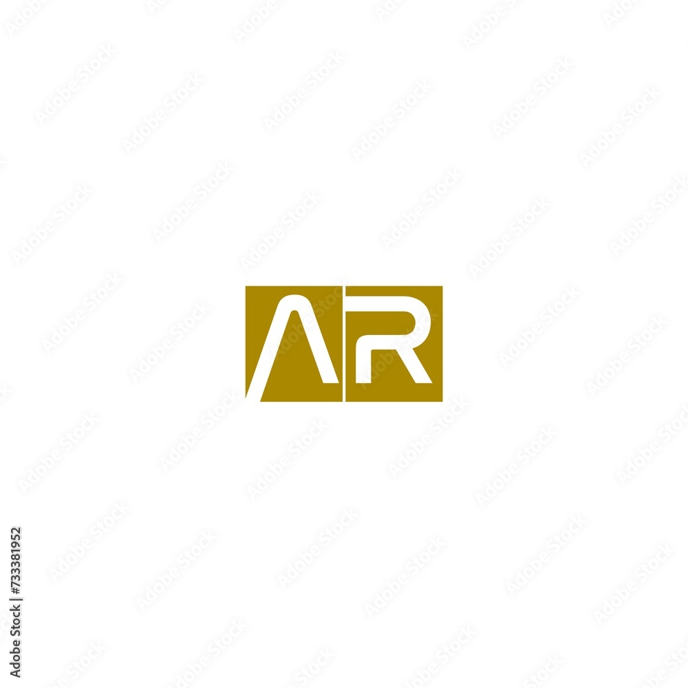 Letter AR logo isolated on white background Letter AR logo isolated on white background