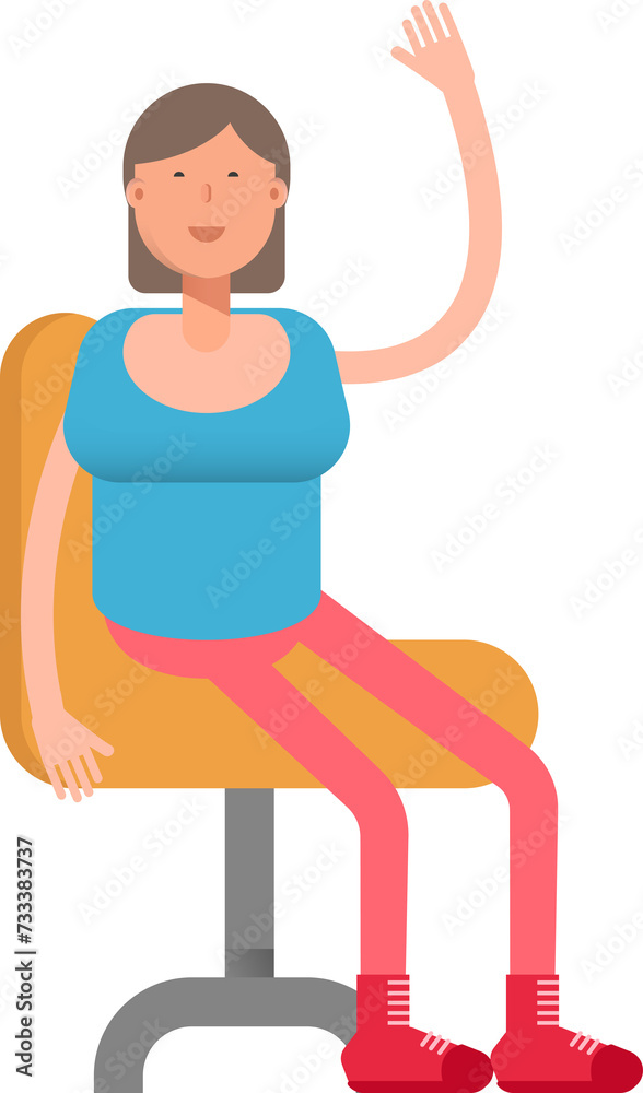Woman Character Sitting on Chair
Woman Character Sitting on Chair
