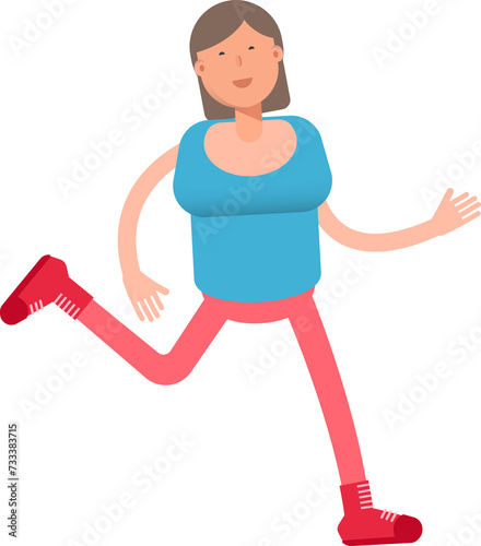 Woman Character Running 