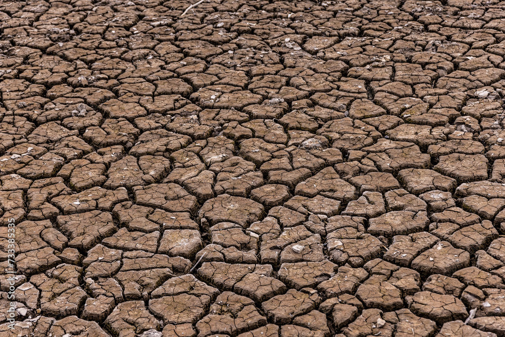 Aerial texture of dry river with crack textures Aerial texture of dry river with crack textures