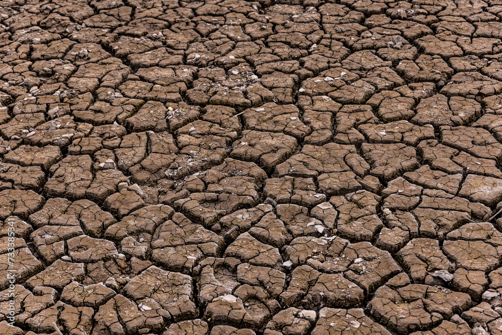 Aerial texture of dry river with crack textures Aerial texture of dry river with crack textures