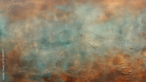 Copper Patina Texture Background: Aged Green Surface