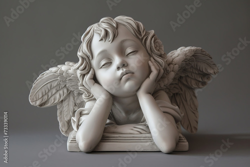 Cupid figurine. Angel. Generative AI photo