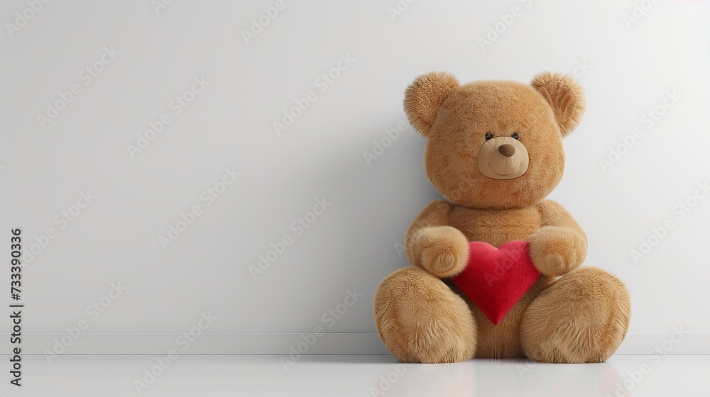 Obraz premium gift plush bear for valentine's day