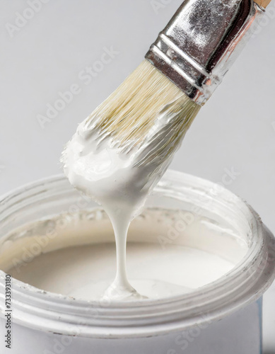 brush and white paint