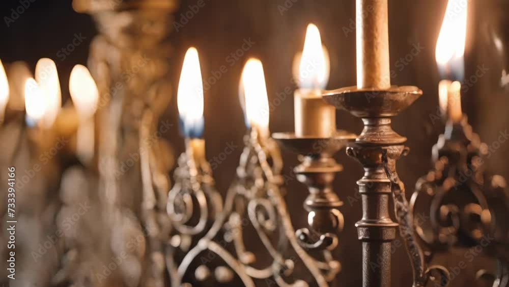 Arrangement of Candles on Table Arrangement of Candles on Table