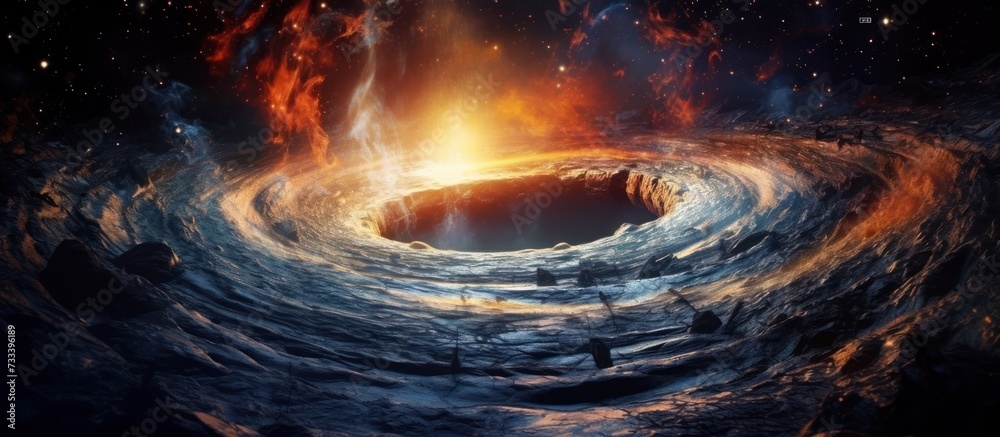 astrology which depicts the explosion of a black hole