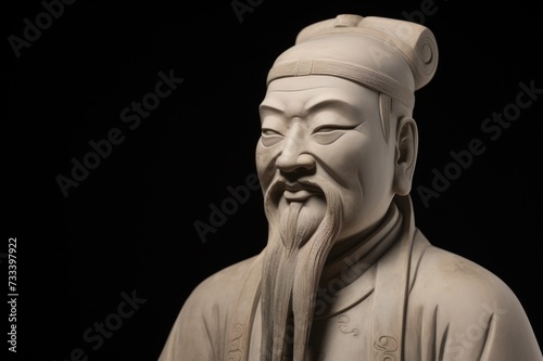 Zhu Xi marble statue