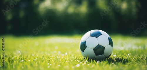 Soccer, football ball on the field