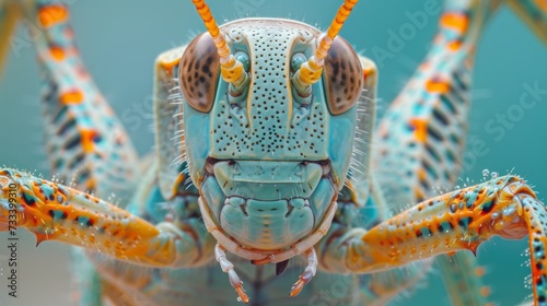 grasshopper's powerful hind legs, showcasing their intricate structure and ad...