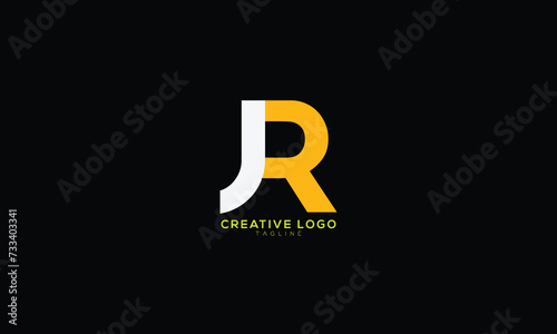 JR Abstract initial monogram letter alphabet logo design